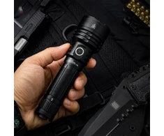 Sofirn C8L taktinis LED žibintuvėlis, 3100 lm, XHP50D-HI, USB-C, 21700, IPX8, veikimo nuotolis iki 531 m