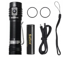 Sofirn SC18 įkraunamas žibintuvėlis 1800 lm profesionalus USB-C rankinis stiprus