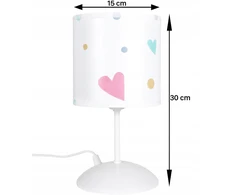 Solar Lampka dziecięca nocna stołowa biurkowa serca E27