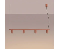 Sollux Lighting KARBON 4 raudonos ochros spalvos sietynas