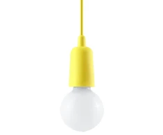 Sollux Lighting Lampa Wisząca ERICA 1 Żółta na Sufit Dziecięca E27