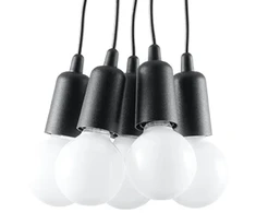 Sollux Lighting Lampa Wisząca ERICA 5 Juoda Sufitowa Dziecięca