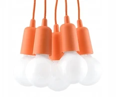 Sollux Lighting Lampa Wisząca ERICA 5 Pomarańczowa Dziecięca LED