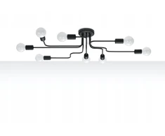 Sollux Lighting Vector 8 Led juodas pakabinamas šviestuvas virtuvei, valgomajam