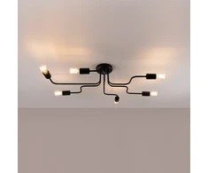 Sollux Lighting Żyrandol VECTOR 6 Juodas na Sufit Dziecięca Lampa