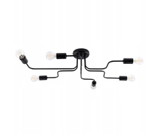 Sollux Lighting Żyrandol VECTOR 6 Juodas na Sufit Dziecięca Lampa