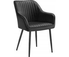 Songmics Minkštas Velvet Bucket Chair Juodas Loft Velvet