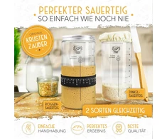 SOURDIN STARTER KIT 1000ml FERMENTACINIO STIKLO TERMOMETRO METELĖ
