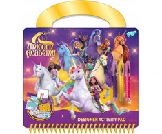 Spalvinimo knygelė su šablonais ir lipdukais Totum Unicorn Academy