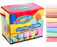 COLORINO CREATIVE JUMBO spalvota kreida dėžutėje su rankena 15 vnt, 65825PTR