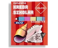 Spalvota mokyklinė kreida, 6 spalvos ECO Podlaska