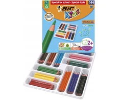 Spalvoti pieštukai - BIC KIDS - Trikampis evoliucija - 144 dėžutėje - Ryškios spalvos - Sintetinė derva