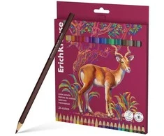 Spalvoti tribriauniai pieštukai SAFARI, ErichKrause, 24 sp.