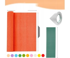 SPALVŲ RINKINYS IŠ 10 25X250CM JUOSTŲ POPIERINIŲ GĖLŲ DIY DARBAS