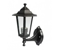 Spector Light Sieninis lauko šviestuvas PP 60W E27 15x20x41cm juodas