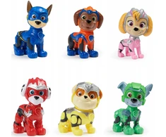 Spin Master 6 ŠUNŲ FIGŪRŲ RINKINYS LETENOS PATROLĖS RINKINYS GALINGAS FILMAS GREAT SKYE CHASE ROCKY