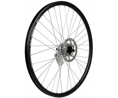 Spin Wheels Priekinis dviračio ratas 28 colių Shimano generatorius diskui Juodas + 160 diskas