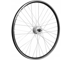 Spin Wheels Priekinis dviračio ratas 28 colių priekinis Shimano 3W generatorius Juodas Conical