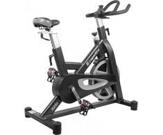 Spiningo dviratis inSPORTline Airin (iki 150kg, smagr. 20kg) - Juodas-Sidabrinis