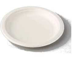 Spino Lėkštės iš cukranendrių pluošto D18cm/50vnt. baltos