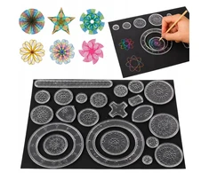 Spirografo RINKINYS piešimui vaikams, 3D lavinantis žaislas, 22 ELEMENTAI