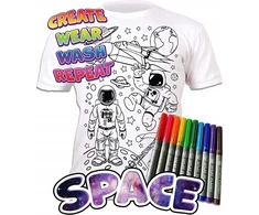 Splat Planet Marškinėliai su 10 plaunamų markeriu, 7-8 metai