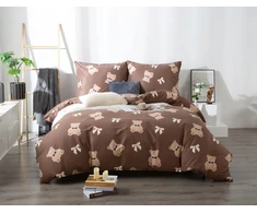 Spod Igły i Nitki Patalynė Z MISIEM KOMPLET 200x200 SATYNA 100% BAWEŁNA PRINTY TEDDY