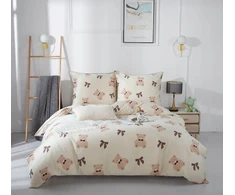 Spod Igły i Nitki Patalynė Z MISIEM KOMPLET 220x200 SATYNA 100% BAWEŁNA PRINTY TEDDY