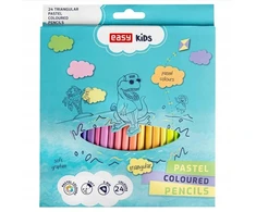 Spokey Trikampiai pasteliniai pieštukai 24 spalvų EASY - Easy Stationery
