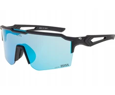 Sportiniai saulės akiniai GOG by Zeiss Valhalla E620-1, juodi su mėlynais lęšiais