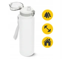 Gertuvė Sportinis bidonas 4fizjo 650 ml, Tritan, su matuokle, pilkas