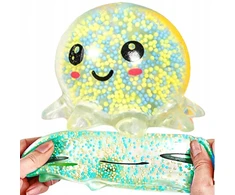 SQUISHY Octopussy GNIOTEK GLOWING LED TOY GLOWING OCTOPUS ŽAIDIMAS