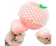 Squishysquishies ANTISTRESAS MAŽAS, prigludęs PEACH 9 cm JAUTINIS ŽAISLAS