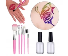SquishySquishies Didelis rinkinys GLITTER TATTOOS Plaunamas Glitter BOX GLITTER