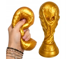 Squishysquishies GNIOTEK antistresinis Pasaulio čempionato taurė GOLD 15 cm Ball Sport