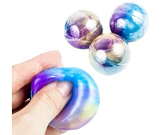 Squishysquishies Perlinė "galaxy" masė "slime" - 3 vnt. jutimo žaislas