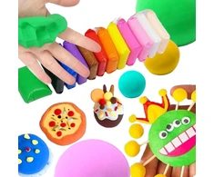 SquishySquishies POLYMER PLASTICINE SENSO PUTO MOLIS MAGIC MASĖS RINKINYS iš 12