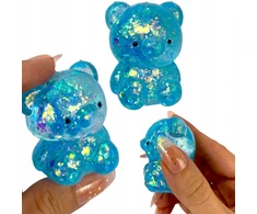 Squishysquishies Silikoninis minkštas žaislas "miškas" su blizgučiais, 6 cm