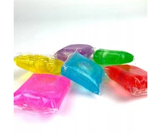 Squishysquishies SLIME, SPALVINGOS SLIME, 6 SPALVOS, antistresiniai, plastilino PAKETELĖLIAI