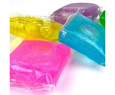 SquishySquishies SLIME, SPALVINGOS SLIME, 6 SPALVOS, antistresiniai, plastilino PAKETELĖLIAI