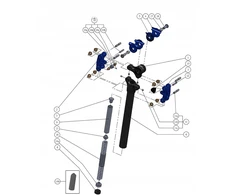 SR Suntour SP25-NCX BLK pakabos sėdynės stulpas (31,6*350mm), aliuminis