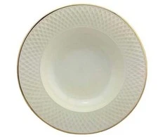 Sriubinė lėkštė E Clat Gold Quality Ceramics 23cm balta