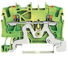 Gnybtas Wago 2202-1207, 2 jungčių 2,5 mm², 24A, gelt./žal.