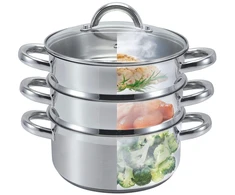 SSW Vitalo garų puodas 4,3 l 24 cm garintuvas su 2 įdėklais