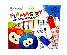 St. Majewski flomasteriai su antspaudais, 10 vnt.
