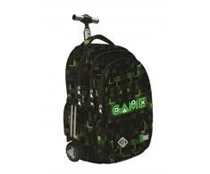 St. Majewski Mokyklinė kuprinė ant ratukų Žalias Game St.majewski