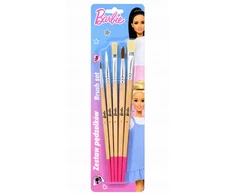 St. Majewski PĘDZELKI SZKOLNE Z NATURALNEGO WŁOSIA 5 SZTUK BARBIE