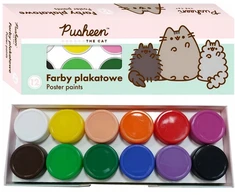 Starpak St. Majewski Plakatų dažai 12 spalvų 20ml Pusheen