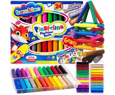 St. Majewski Plastelino rinkinys 24 spalvos Bambino - intensyvūs, ryškūs atspalviai