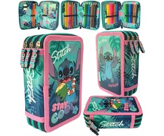 St. Majewski "stay Cool" "stitch" trijų skyrių penalas su priedais
